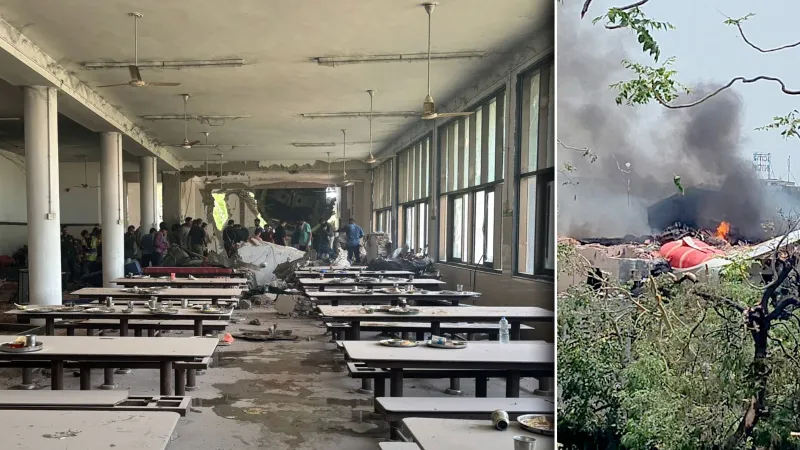 Hindistan’daki uçak kazasında dehşet anları: Otelin içinden ilk görüntüler geldi