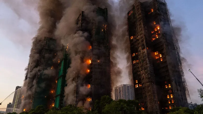 Hong Kong'da sitede çıkan yangında ölenlerin sayısı 100'ü aştı