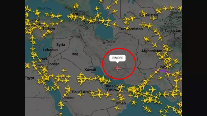 İran'ın kapalı hava sahasında füzelerin arasında uçan gizemli yolcu uçağı heyecan yarattı